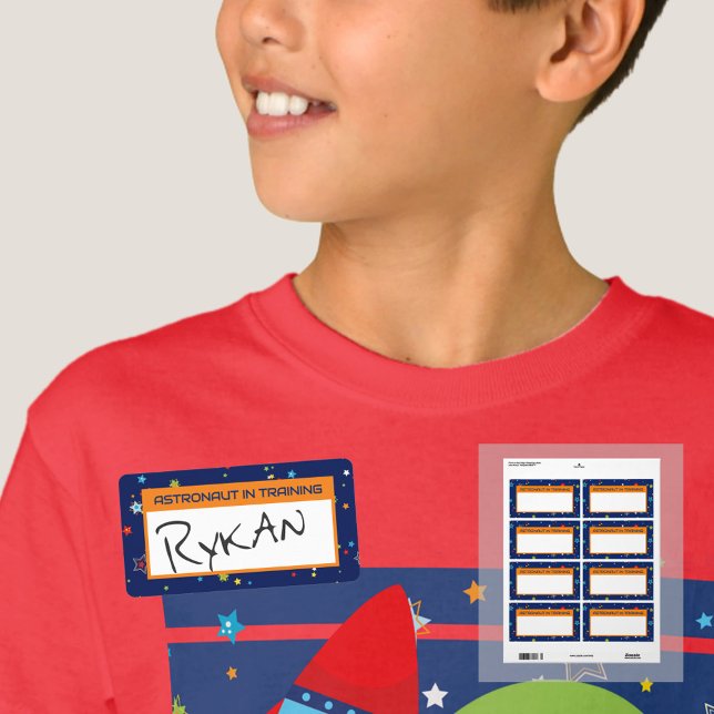 Astronaut in Training Name Tag Stickers (Astronaut in Training Name Tags)