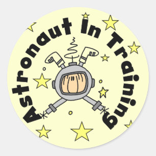 Astronaut in Training Tshirts and Gifts Classic Round Sticker