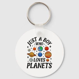 Astronaut Just A Boy Who Loves Planets Solar Syste Key Ring