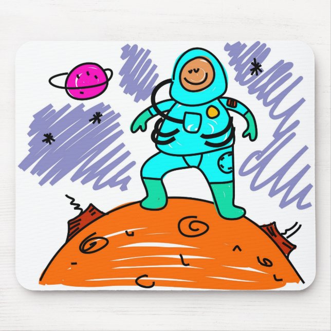 Astronaut Kid Mouse Pad (Front)