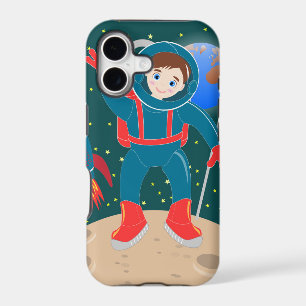Astronaut kid on the moon birthday party