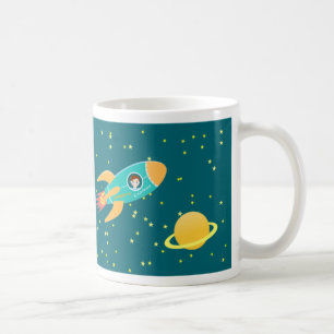Astronaut kid on the moon birthday party coffee mug
