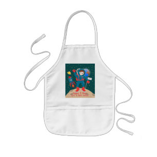 Astronaut kid on the moon birthday party kids apron