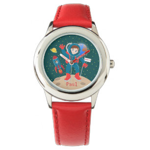 Astronaut kid on the moon birthday party watch