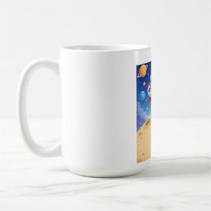 Astronaut Kid Ready to Explore School Noteboo Coffee Mug