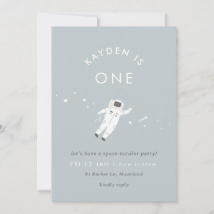 Astronaut Kids Space Birthday Party Invite