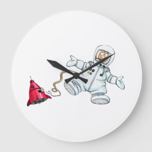 astronaut large clock