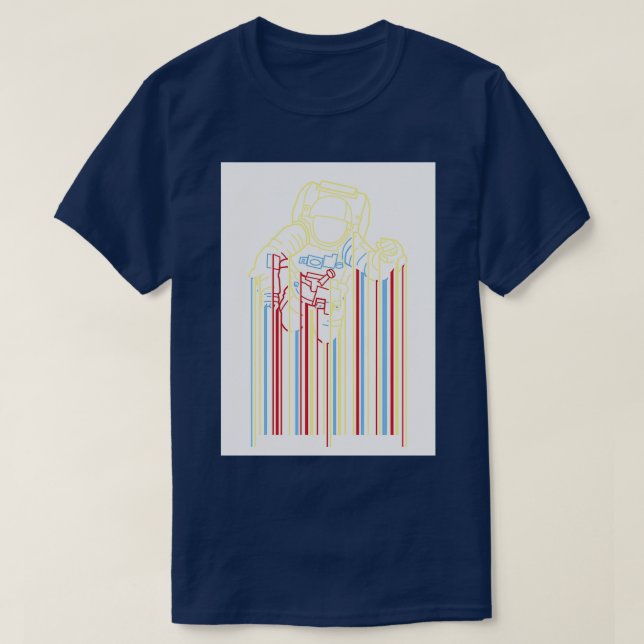 Astronaut Lines Space T-Shirt (Design Front)