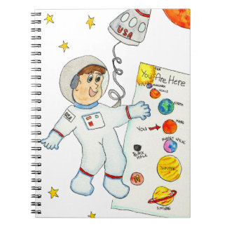 Astronaut Looking for Directions Notebook