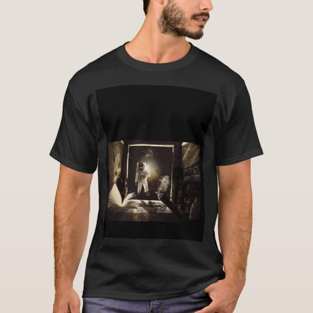Astronaut Looking In Window T-Shirt (Front)