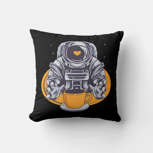 Astronaut Love Coffee Cushion (Front)