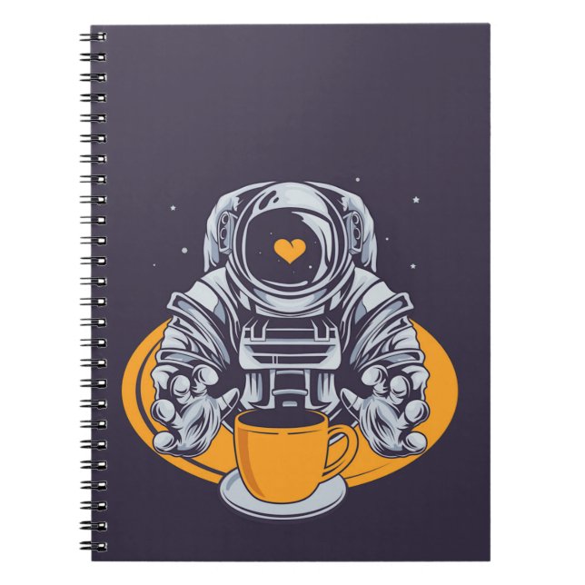 Astronaut Love Coffee Notebook (Front)