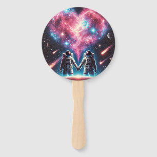 Astronaut Love Hand Fan