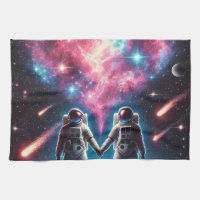 Astronaut Love Kitchen Towel