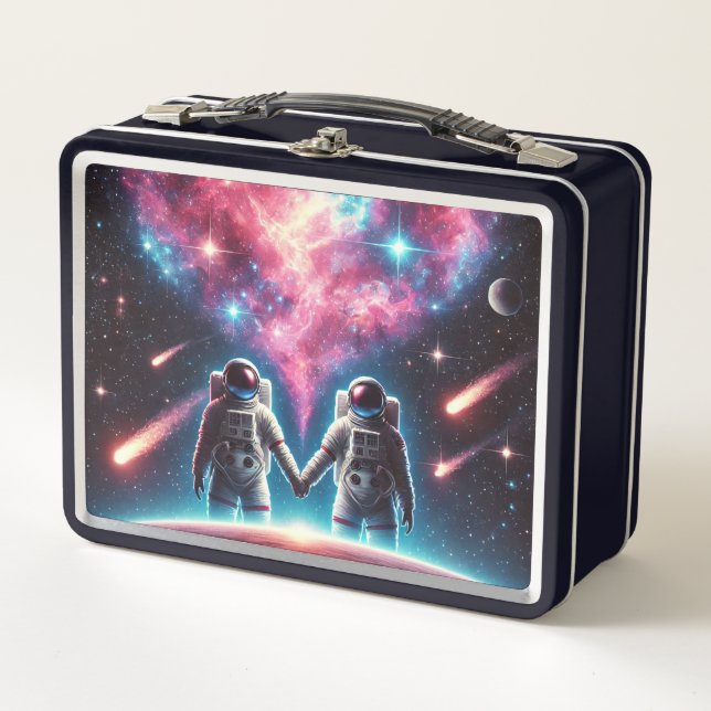 Astronaut Love Metal Lunchbox (Front)