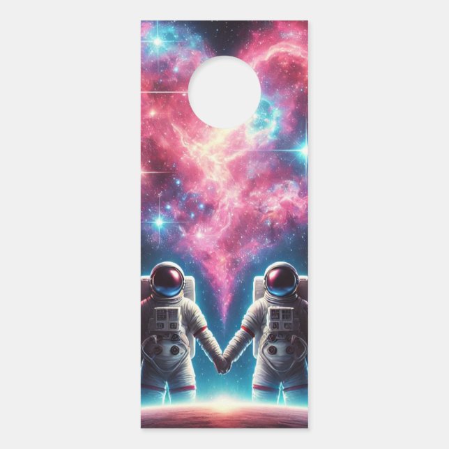 Astronaut Love Nebula Door Hanger (Front)