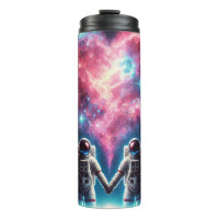 Astronaut Love Nebula Thermal Tumbler