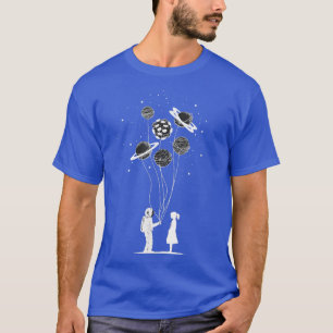 Astronaut Love Space Balloons Moon Mars Planets U T-Shirt