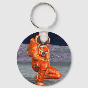 Astronaut Mars Explorer Alien Planet Space Art Key Ring