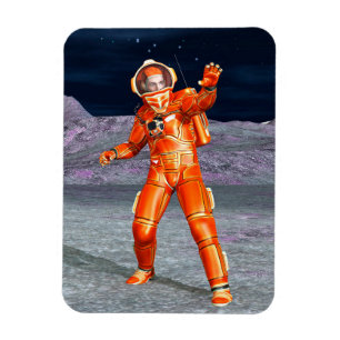 Astronaut Mars Explorer Alien Planet Space Art Magnet