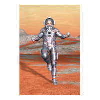 Astronaut Mars Explorer Alien Planet Space Art
