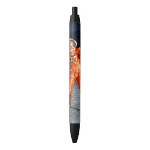 Astronaut Mars Space Explorer on Alien Planet Black Ink Pen