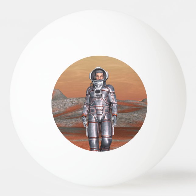 Astronaut Mars - Space Explorer on Alien Planet Ping Pong Ball (Front)