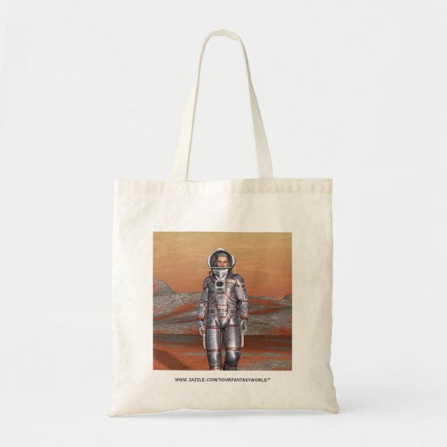 Astronaut Mars - Space Explorer on Alien Planet Tote Bag (Front)