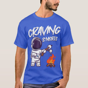 Astronaut Marshmallow Roasting Sticks Camping Funn T-Shirt