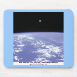 Astronaut McCandless Free Flying with Jetpack Mouse Pad