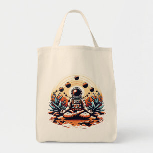 Astronaut Meditating - Cosmic Zen & Inner Peace Tote Bag