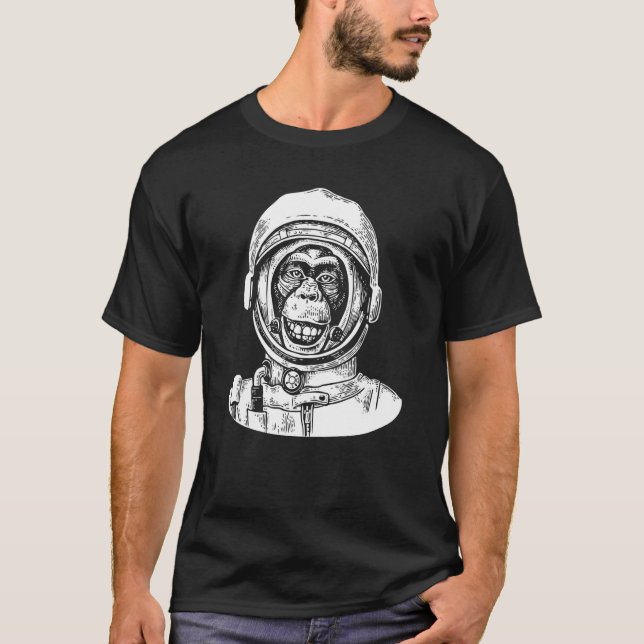 Astronaut Monkey Astronomy Space Women Men T-Shirt (Front)