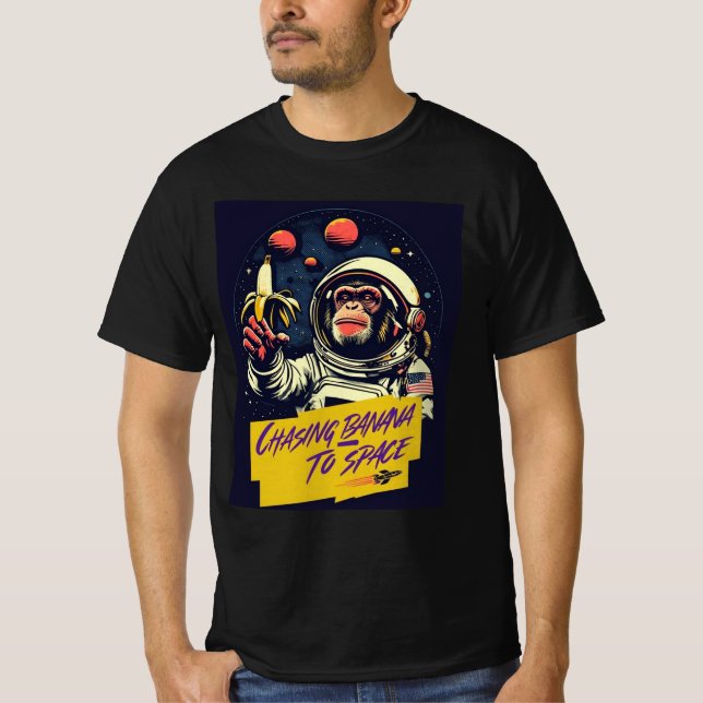 Astronaut Monkey Graphic T-shirt (Front)
