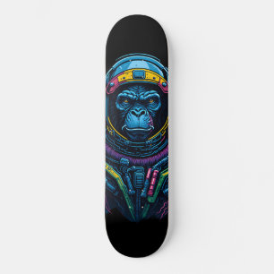 astronaut monkey skateboard