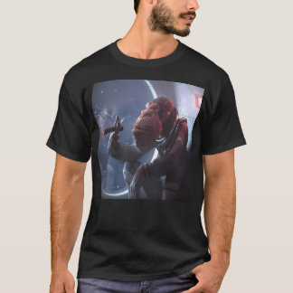 Astronaut Monkey Smoking A Cigar In Space T-Shirt
