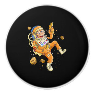 Astronaut Monkey Space Ceramic Knob