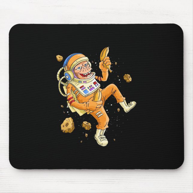 Astronaut Monkey Space Mouse Pad (Front)