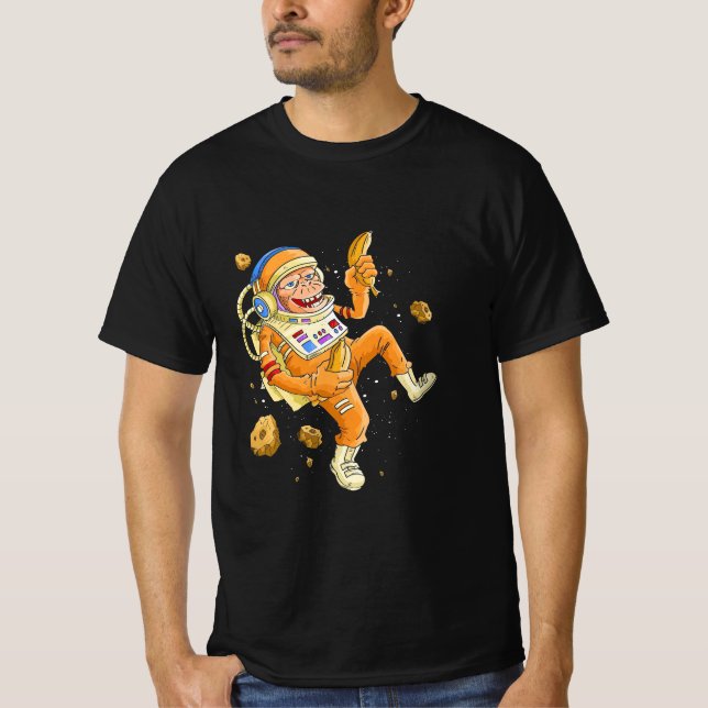 Astronaut Monkey Space T-Shirt (Front)