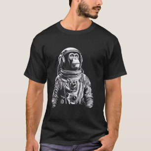 Astronaut Monkey Vintage Space Adventure Travel Gr T-Shirt