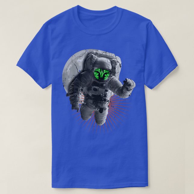 Astronaut Monster Space Moon Space Planets T-Shirt (Design Front)