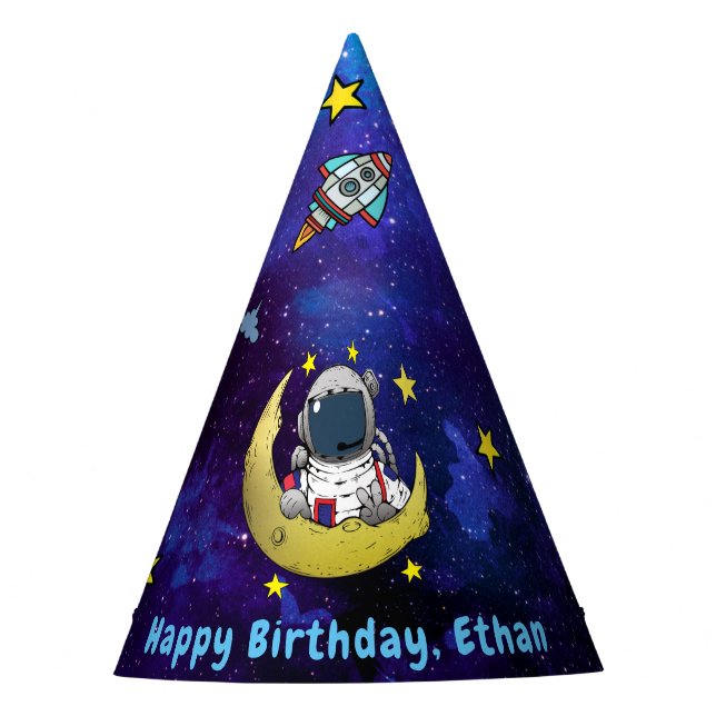 Astronaut & Moon Party Hat (Front)