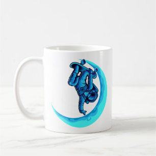 Astronaut Moon Skating Coffee Mug