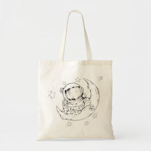 Astronaut Moon Space Astronomy Fantasy Universe Tote Bag