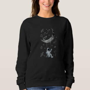 Astronaut Moon Swinging in the Space Spaceman on a Sweatshirt