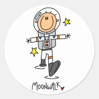 Astronaut Moonwalk Tshirts and Gifts Classic Round Sticker