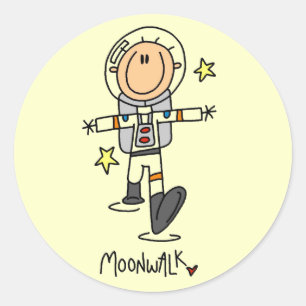 Astronaut Moonwalk Tshirts and Gifts Classic Round Sticker