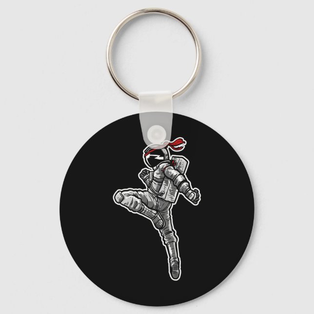 Astronaut Muay Thai Boxing Karate Kickboxing  Key Ring (Front)