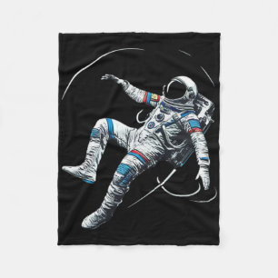 Astronaut Muay Thai Boxing Karate Kickboxing Marti Fleece Blanket