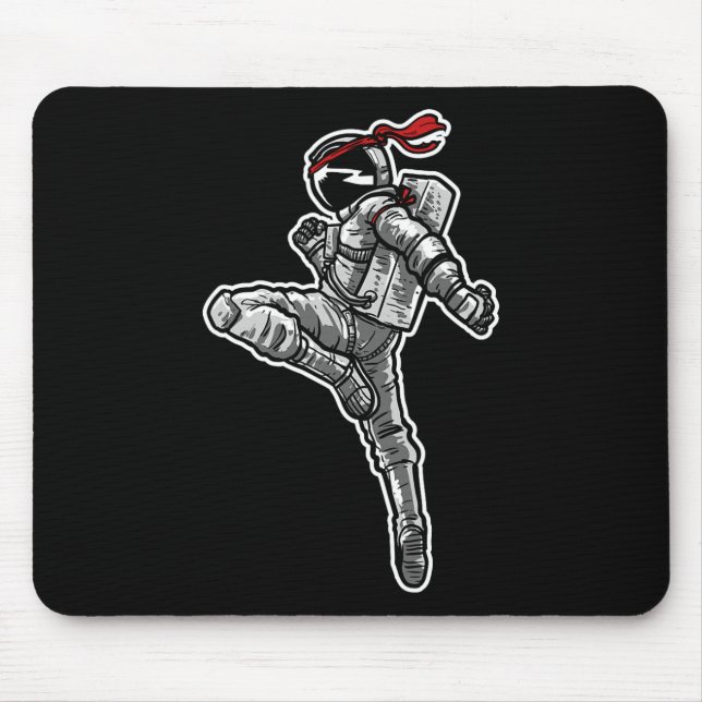 Astronaut Muay Thai Boxing Karate Kickboxing  Mouse Pad (Front)