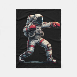 Astronaut Muay Thai Boxing Kickboxing Kids Mens Fleece Blanket